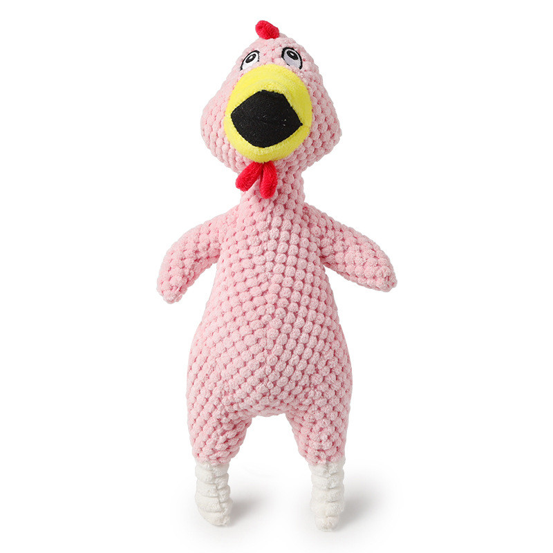 Juguete Peluche Gallina con Pito para Perros